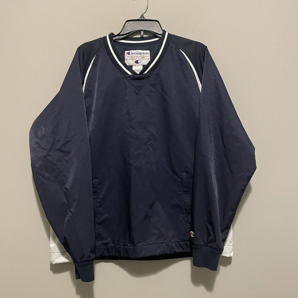 Champion Pullover Men's Medium Blue Long Sleeve Windbreaker Jacket